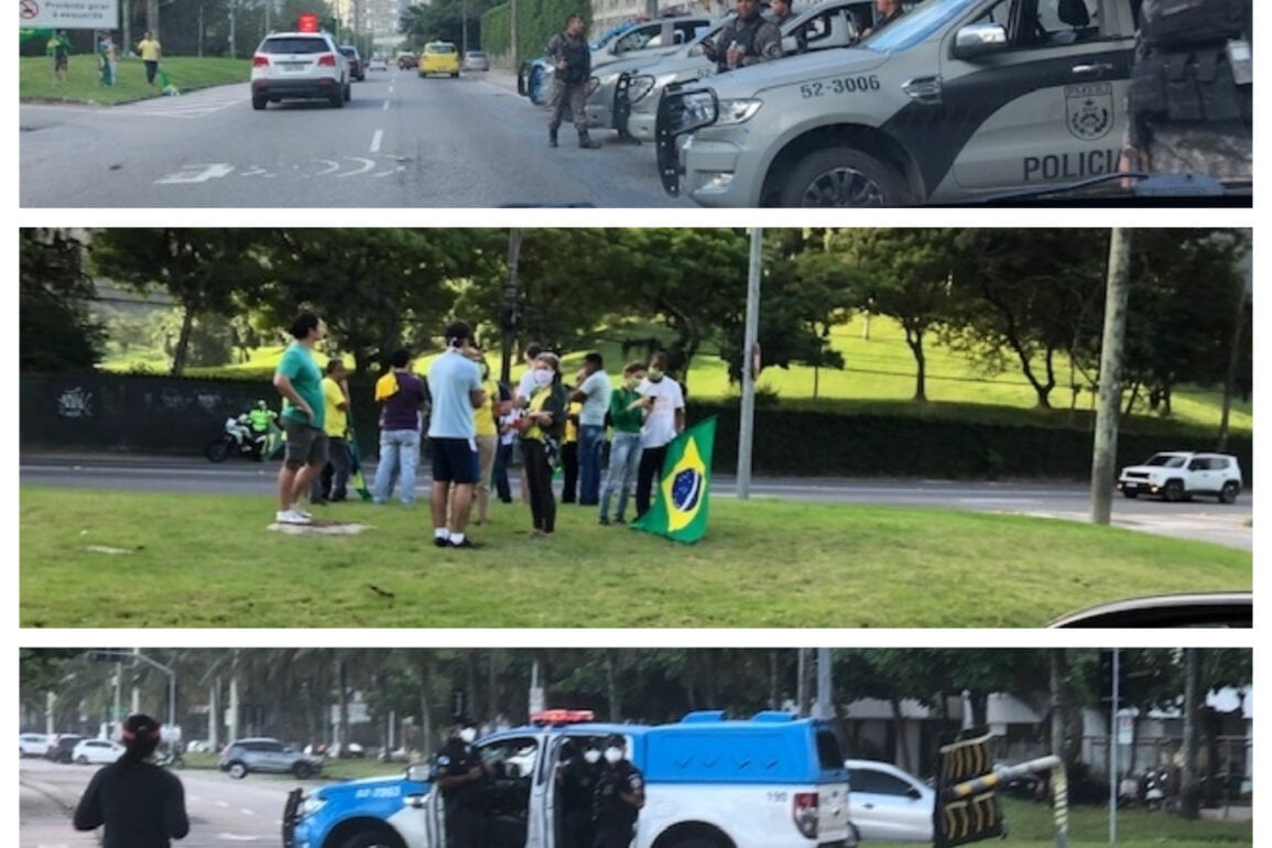 PM DISSOLVE AGLOMERAÇÃO DE BOLSONARISTAS EM FRENTE À RESIDÊNCIA DE RODRIGO MAIA
