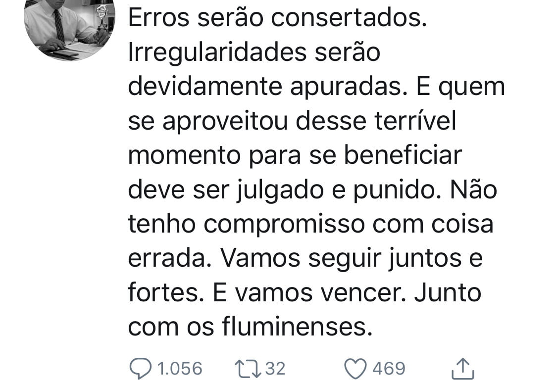 Witzel promete finalmente apurar responsabilidades e punir culpados