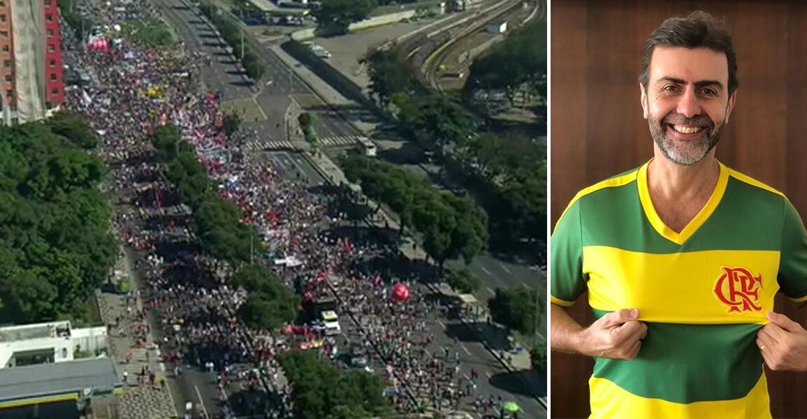 Freixo troca o vermelho pelo verde e amarelo: “As cores do Brasil não pertencem a nenhum ditador de plantão”.