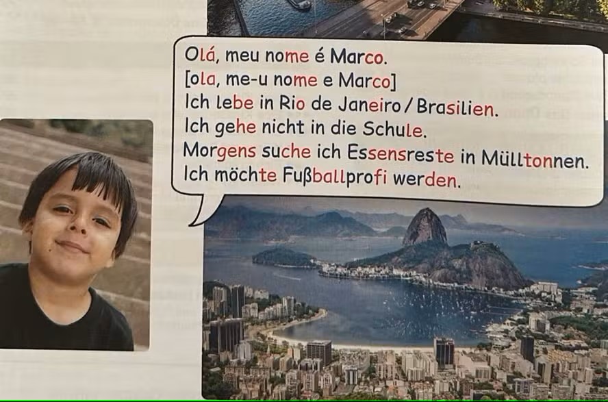 Livro didático alemão relaciona criança do Rio à busca de comida no lixo e a não estudar; Brasil protesta em Berlim