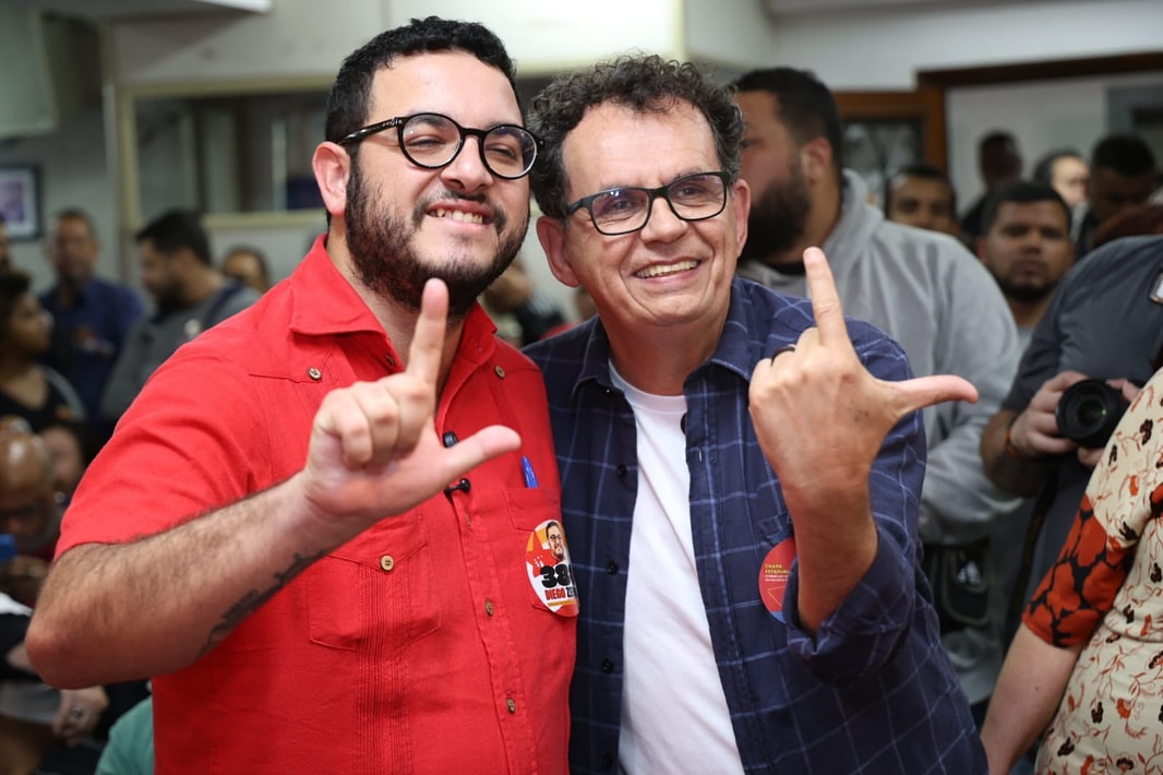 Diego Zeidan e Reimont em debate do PED 2025. Foto: reprodução