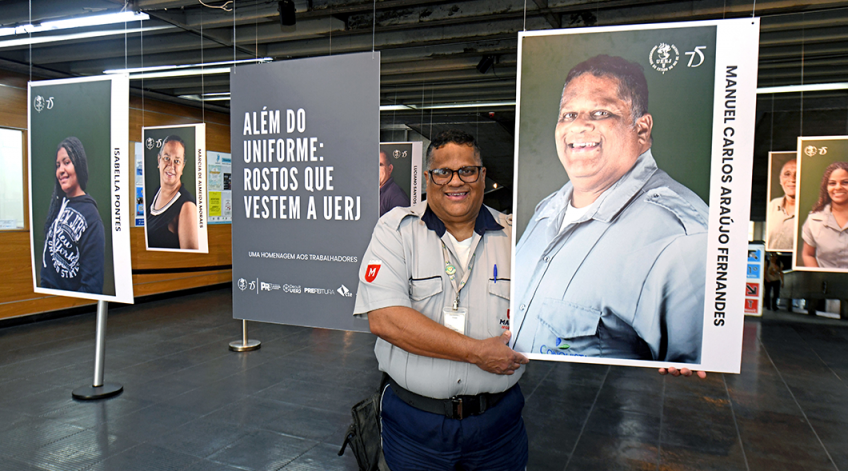 Terceirizados da Uerj recebem homenagem na exposição ‘Além do uniforme’