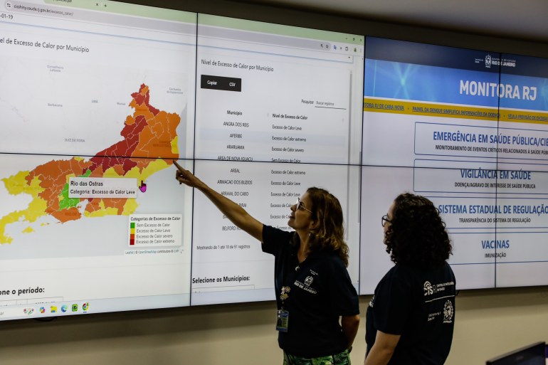 Centro de Inteligência em Saúde do Estado do Rio de Janeiro monitora temperatura no estado/Divulgação secretária estadual de Saúde