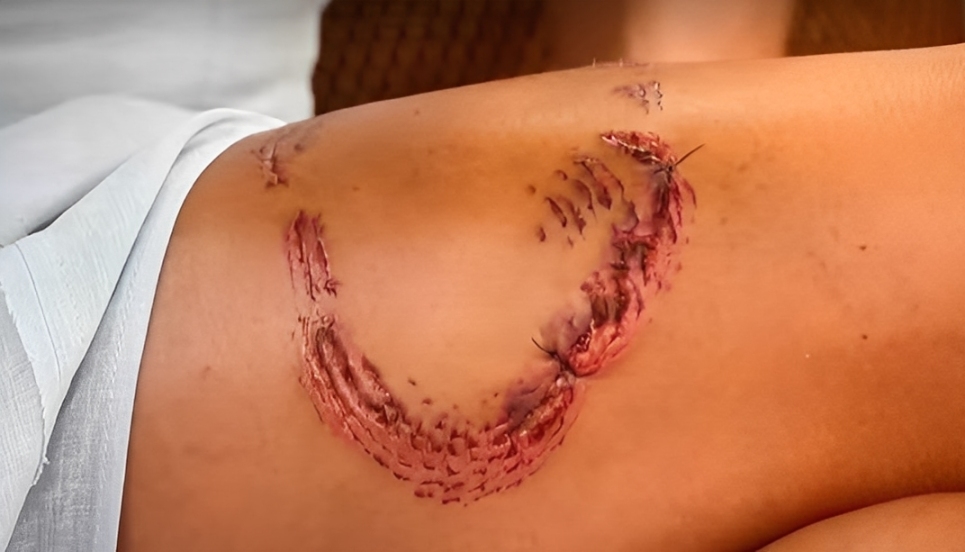 ‘Dor muito forte’: turista exibe marcas de mordida de tubarão em Noronha