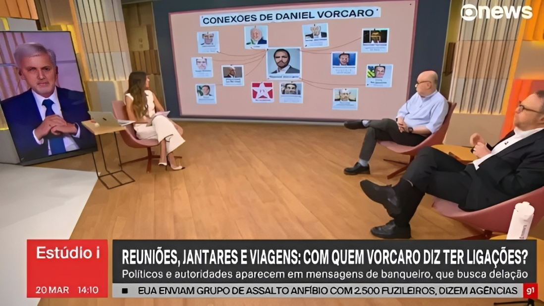 GloboNews admite erro em arte sobre Vorcaro e faz retratação ao vivo no Estúdio I