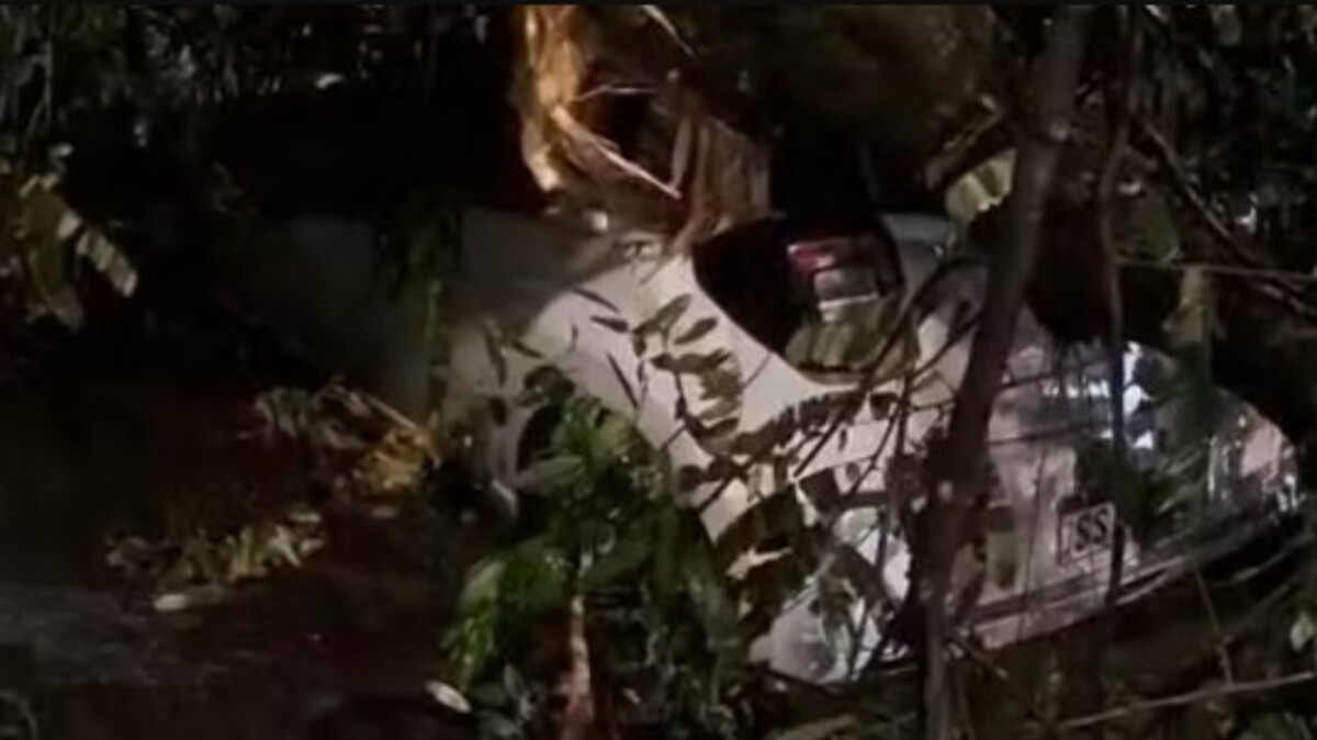 Árvore cai sobre carro na Glória durante temporal e causa transtornos no Centro do Rio