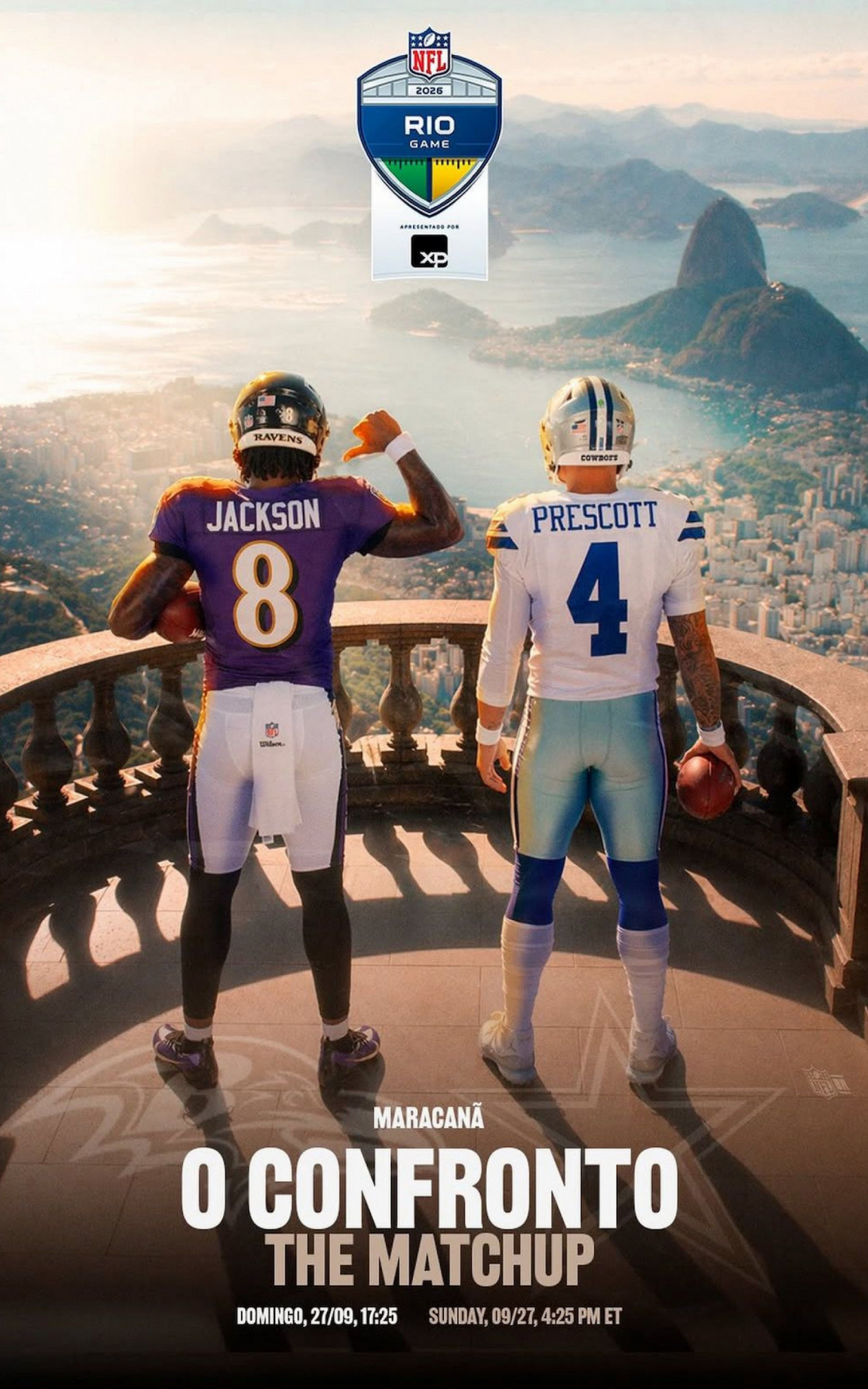 Maracanã receberá pela primeira vez um jogo oficial da NFL com duelo histórico