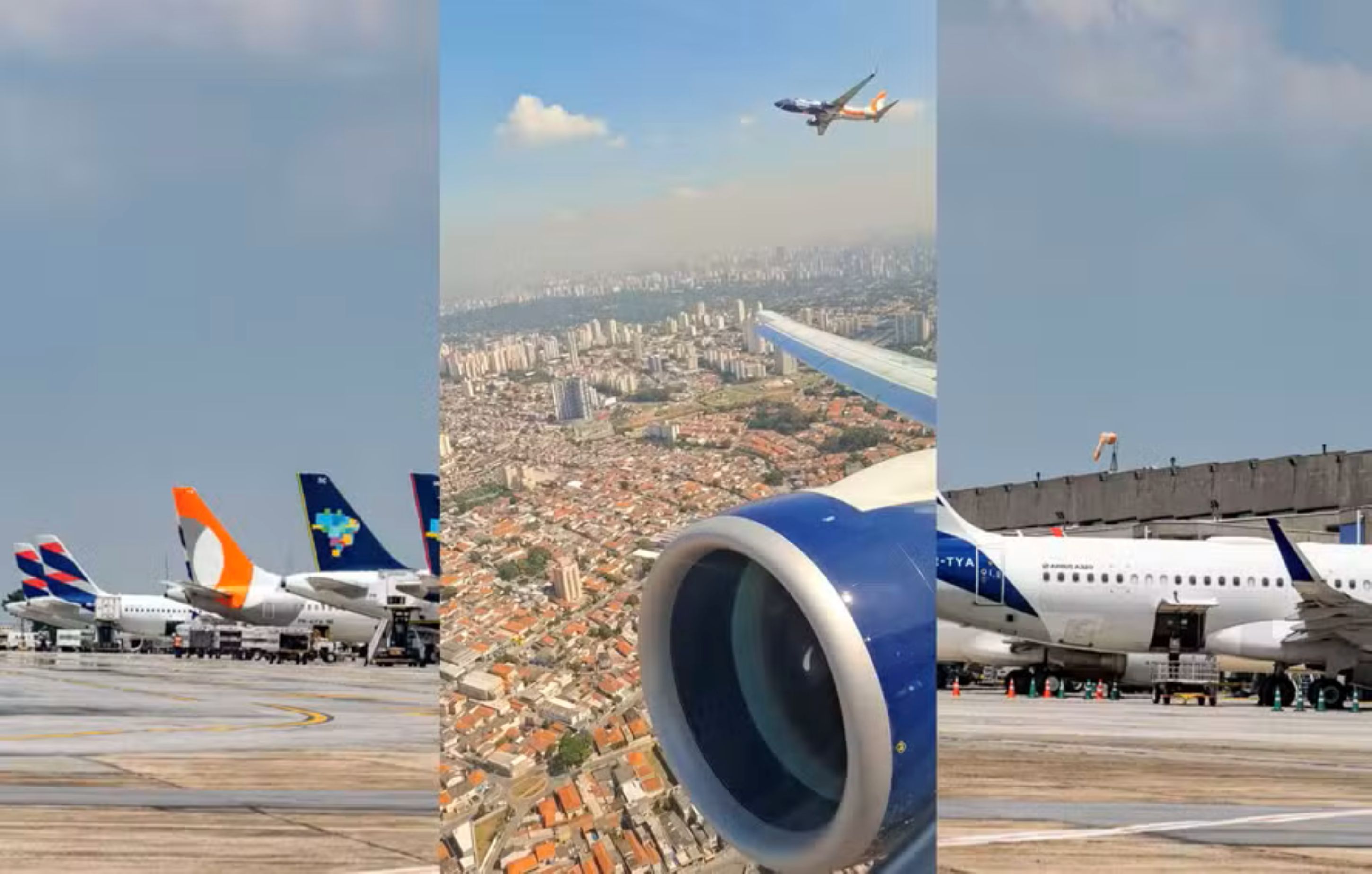Por pouco:  Aviões em Congonhas ficam a 22 metros e evitam colisão; veja vídeo