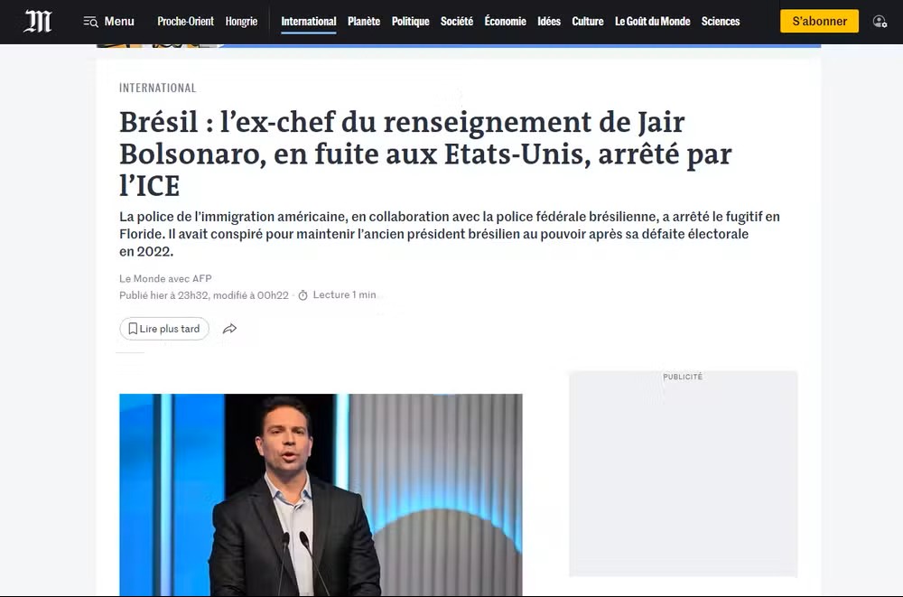 Imprensa internacional detalha prisão de Ramagem e fuga do Brasil