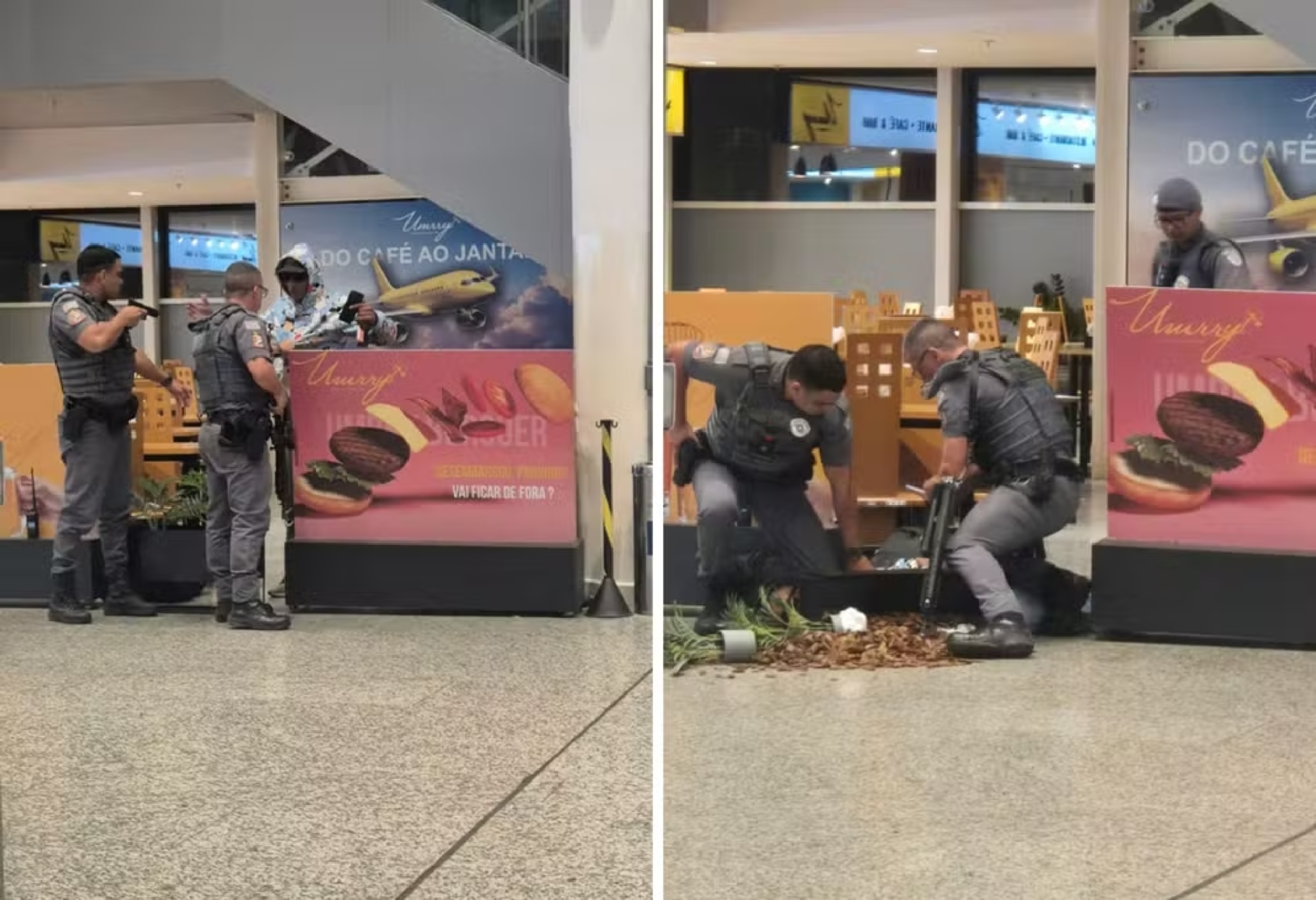 Vídeo: Homem com espada no Aeroporto de Viracopos é  contido com arma de choque