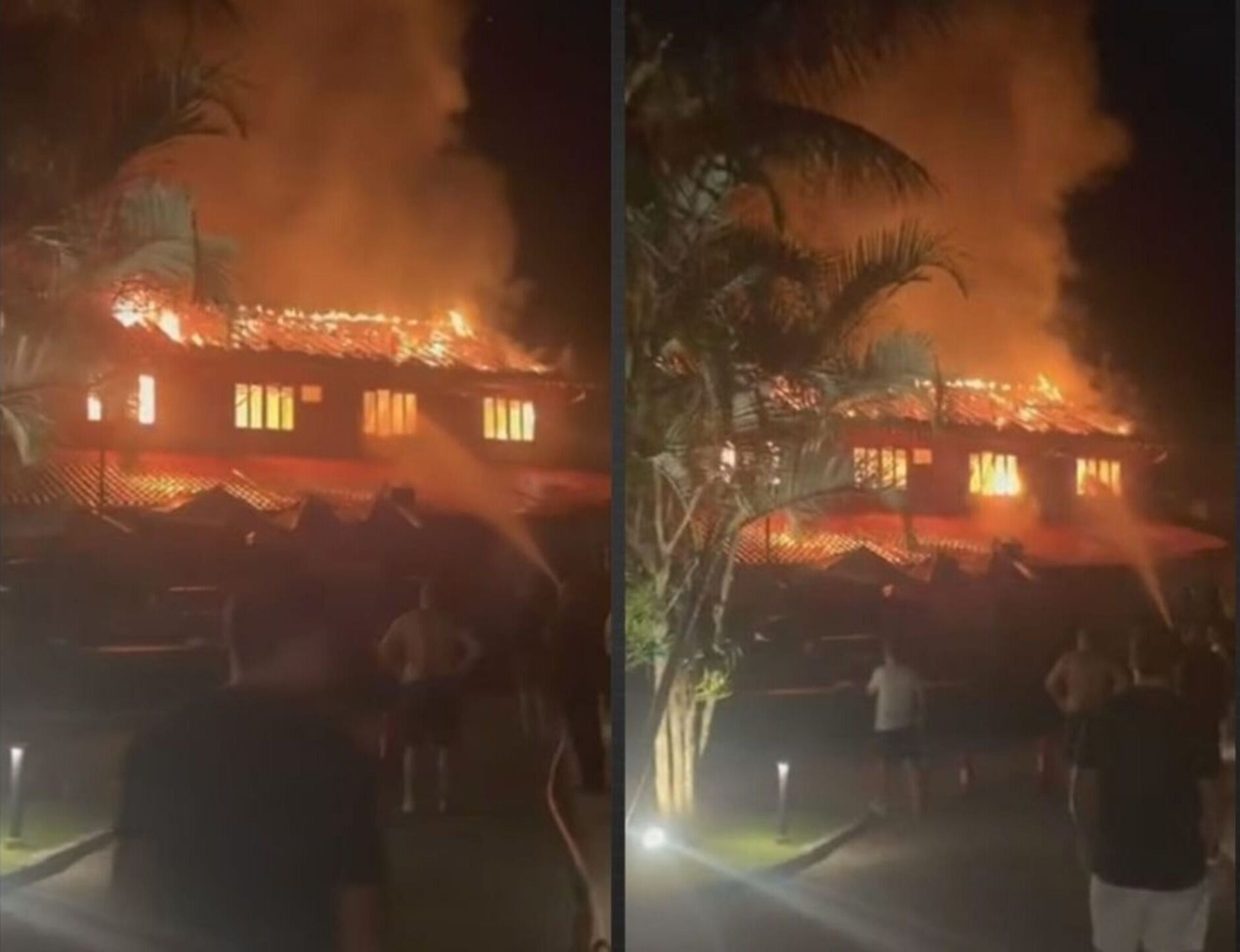Incêndio atinge hotel em Conservatória
