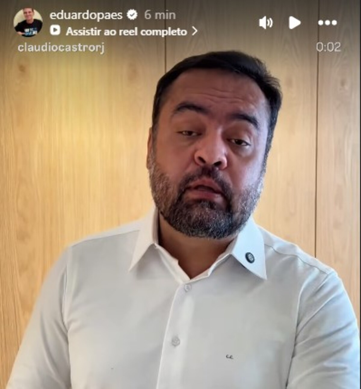 Paes provoca e compartilha vídeo com elogios de Cláudio Castro a Douglas Ruas após nova ação da PF