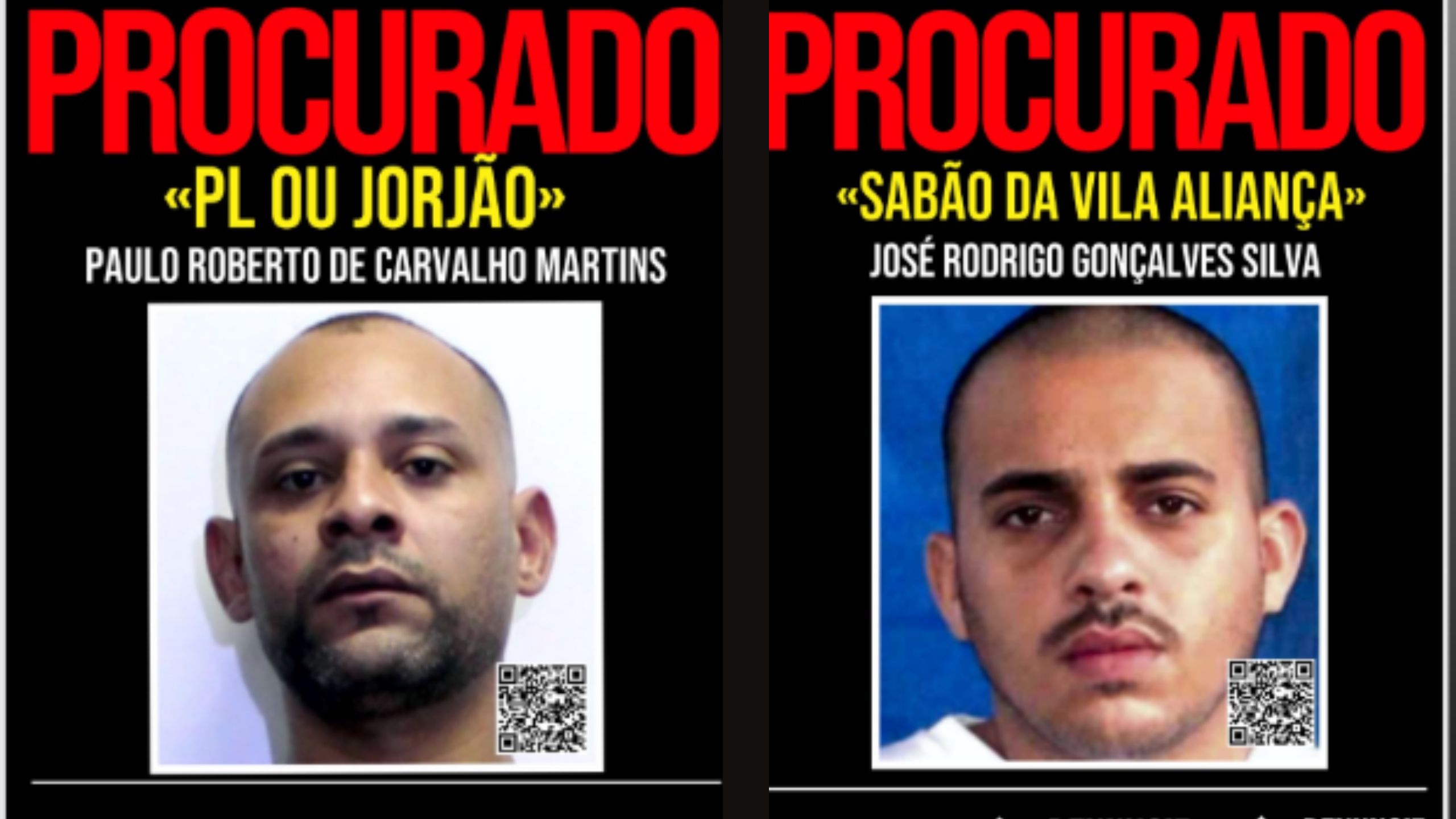 Disque-Denúncia divulga cartazes de traficante e miliciano aliados em crimes na Zona Oeste