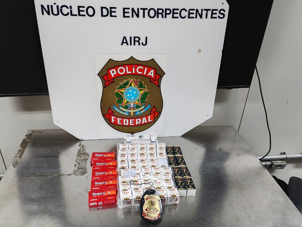 PF prende passageiro com medicamentos para emagrecimento no Galeão