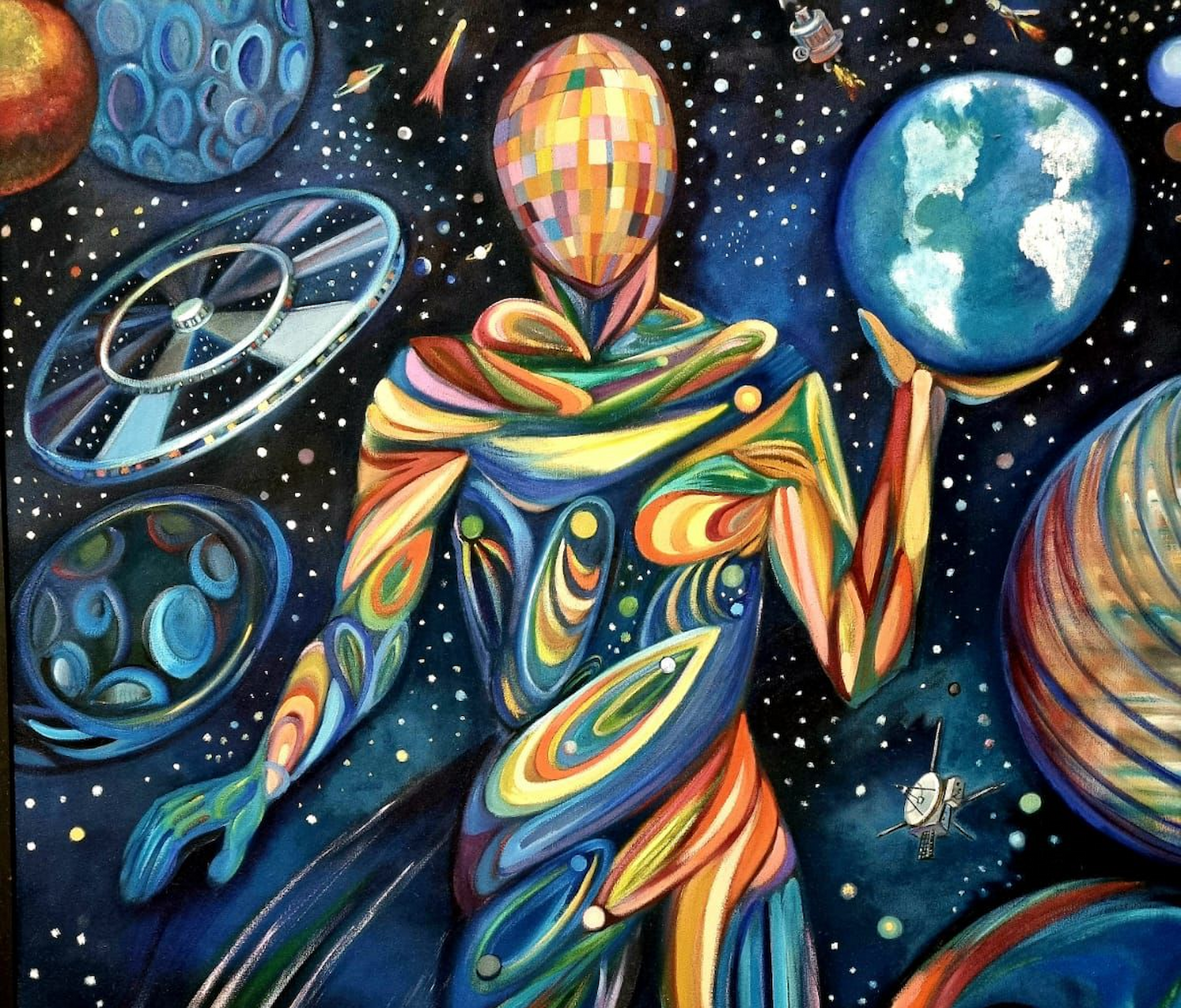 Exposição de artista plástica transforma Palácio Tiradentes em viagem pelo espaço