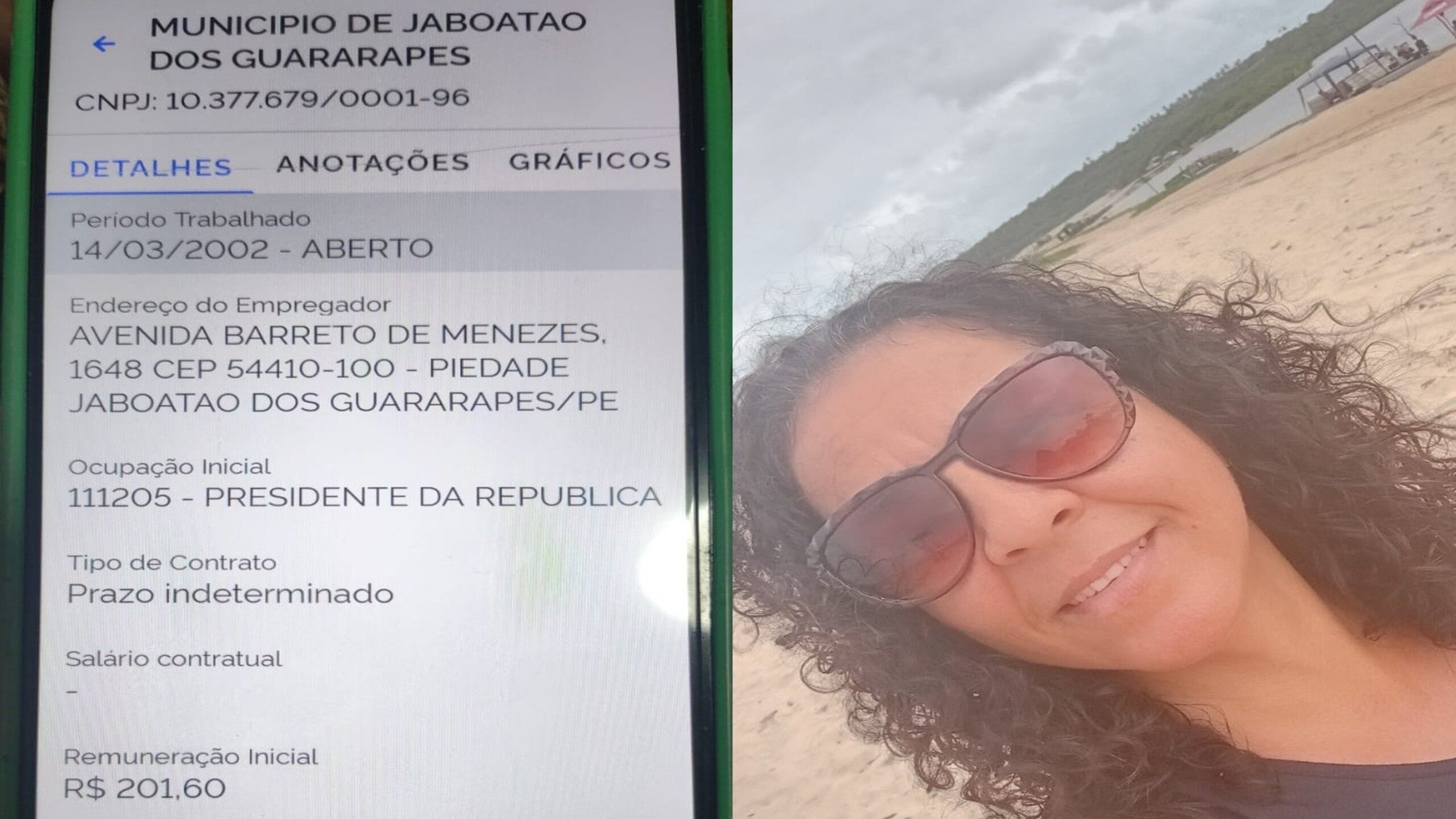 Mulher descobre que está registrada como ‘presidente da República’ ao procurar emprego