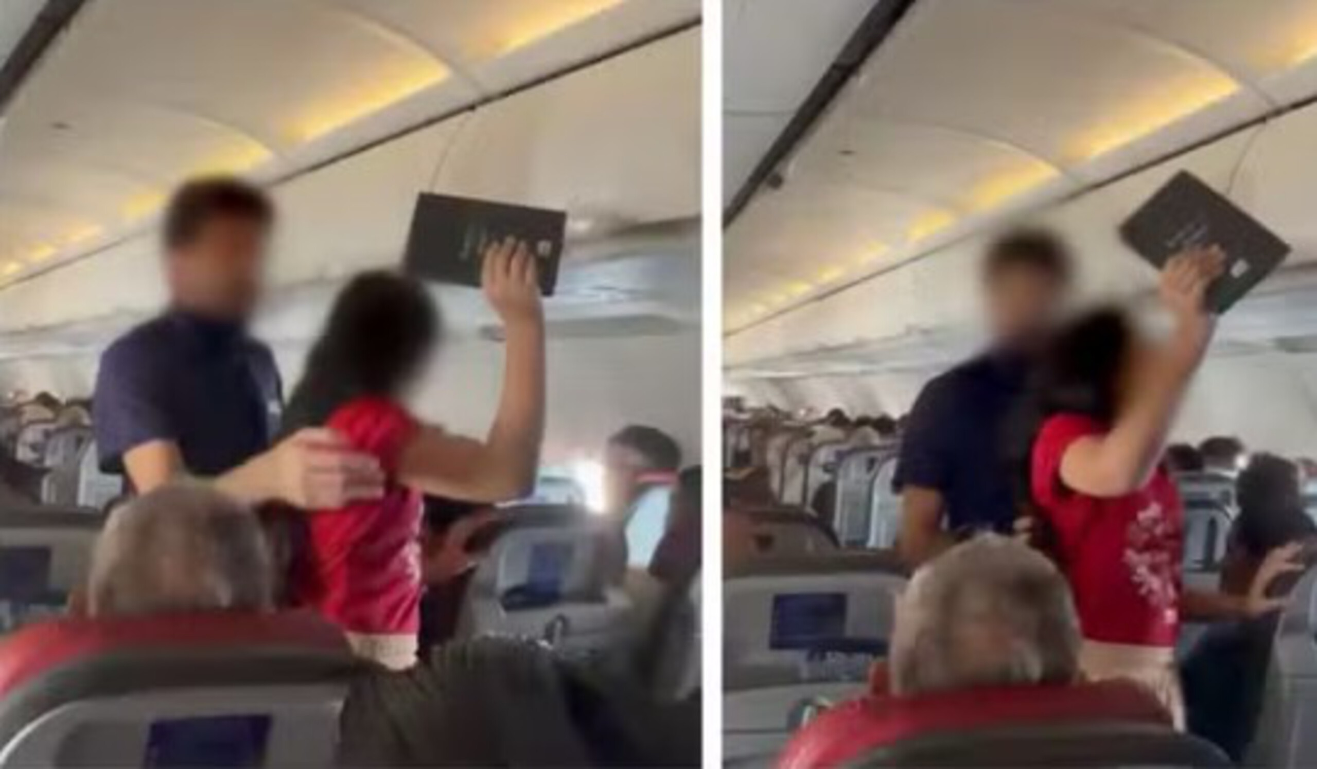 Vídeo: Pastora mirim começa a pregar em voo para São Paulo e é contida por comissários