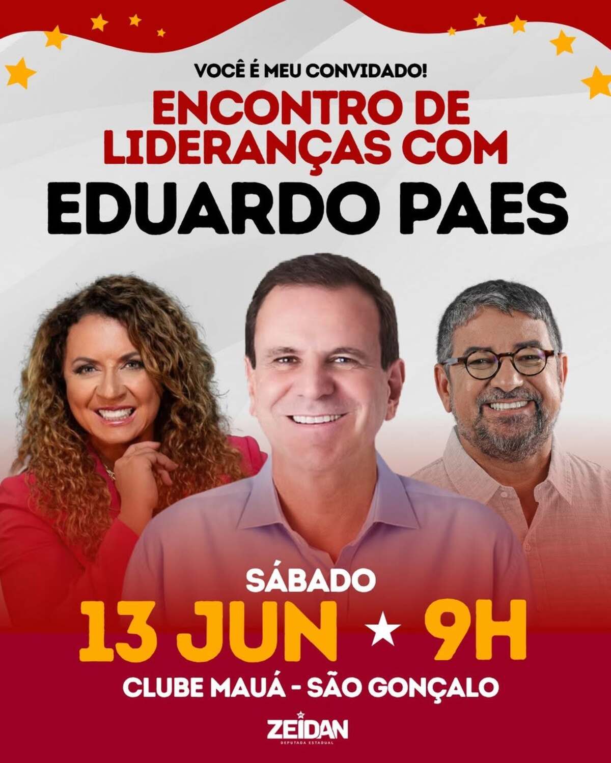 Eduardo Paes desembarca em São Gonçalo para ato político no reduto de Douglas Ruas