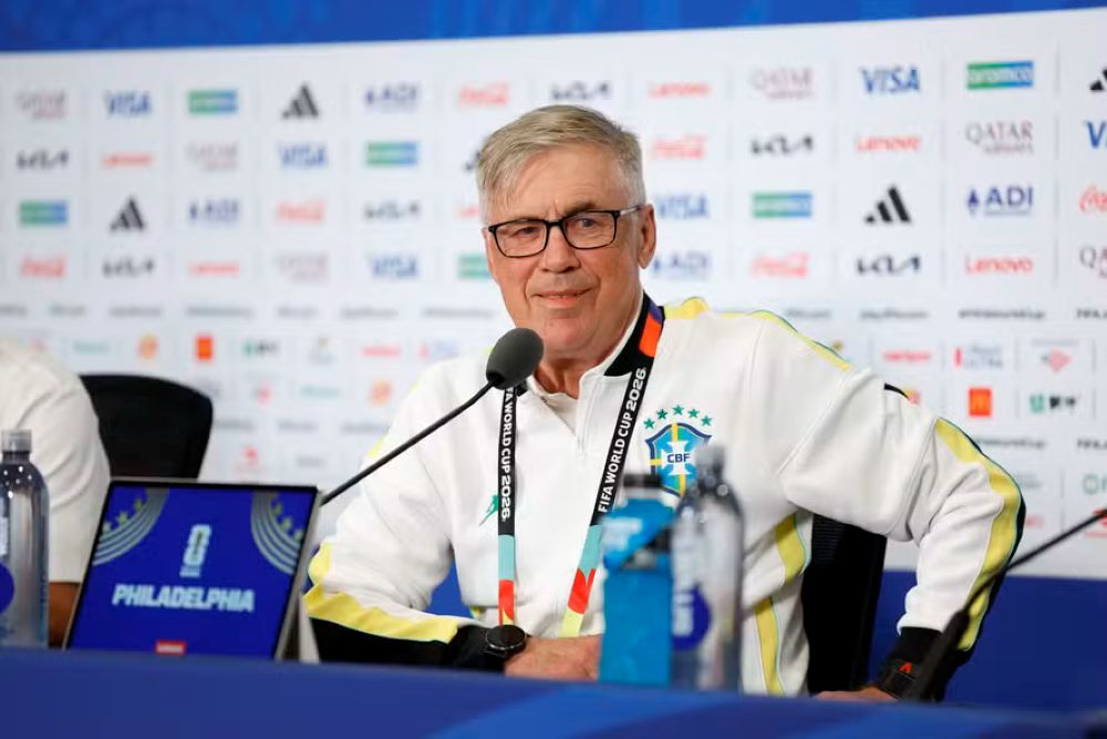 Neymar pode jogar 90 minutos, diz Ancelotti antes de duelo decisivo do Brasil