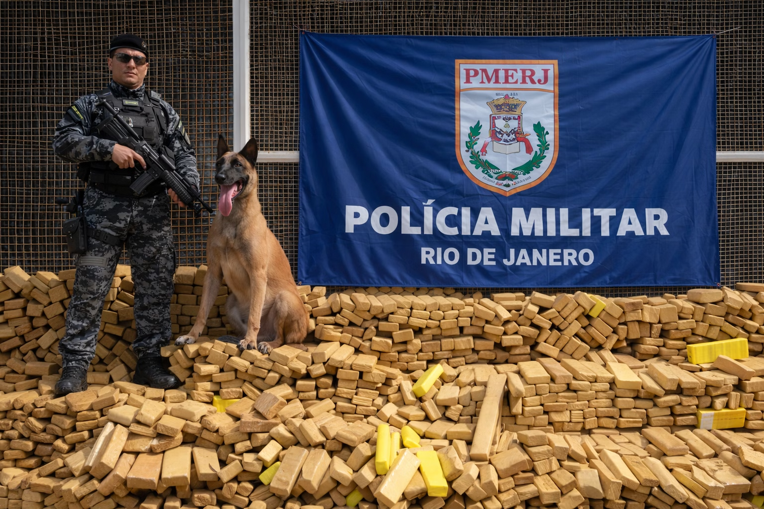 Hulk, cão da PM que atuou na Maré, receberá Medalha Tiradentes na próxima semana