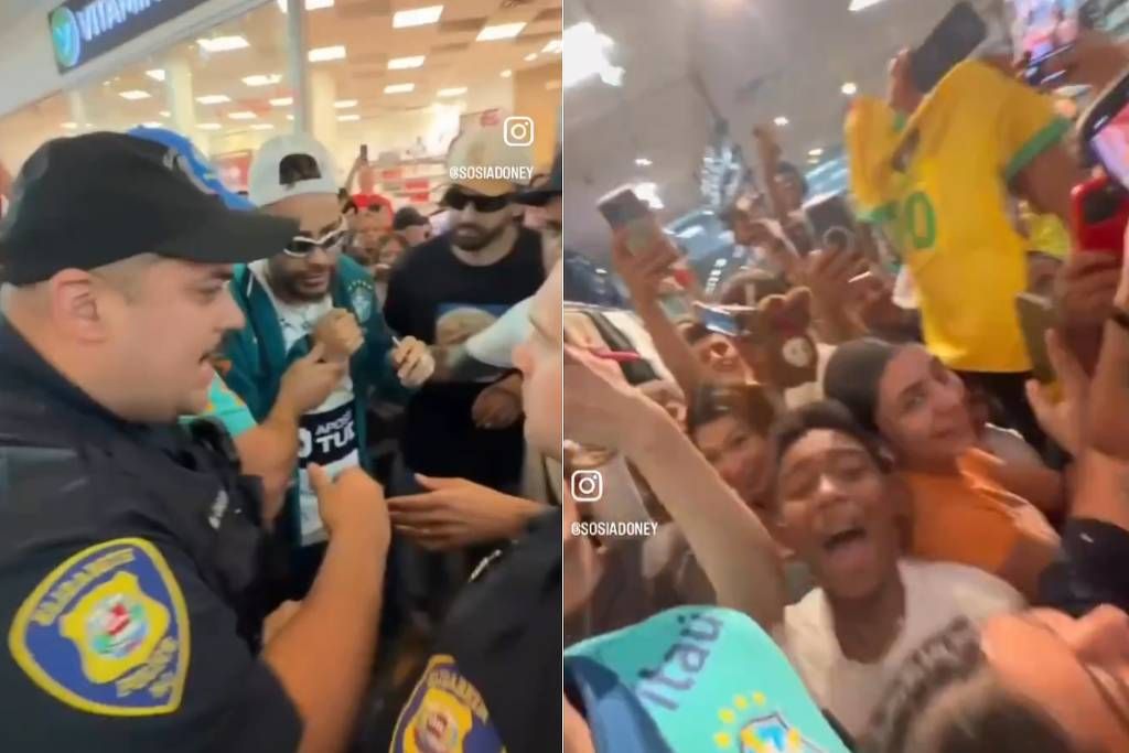 Sósia de Neymar provoca tumulto em shopping dos EUA e precisa sair escoltado; Assista vídeo