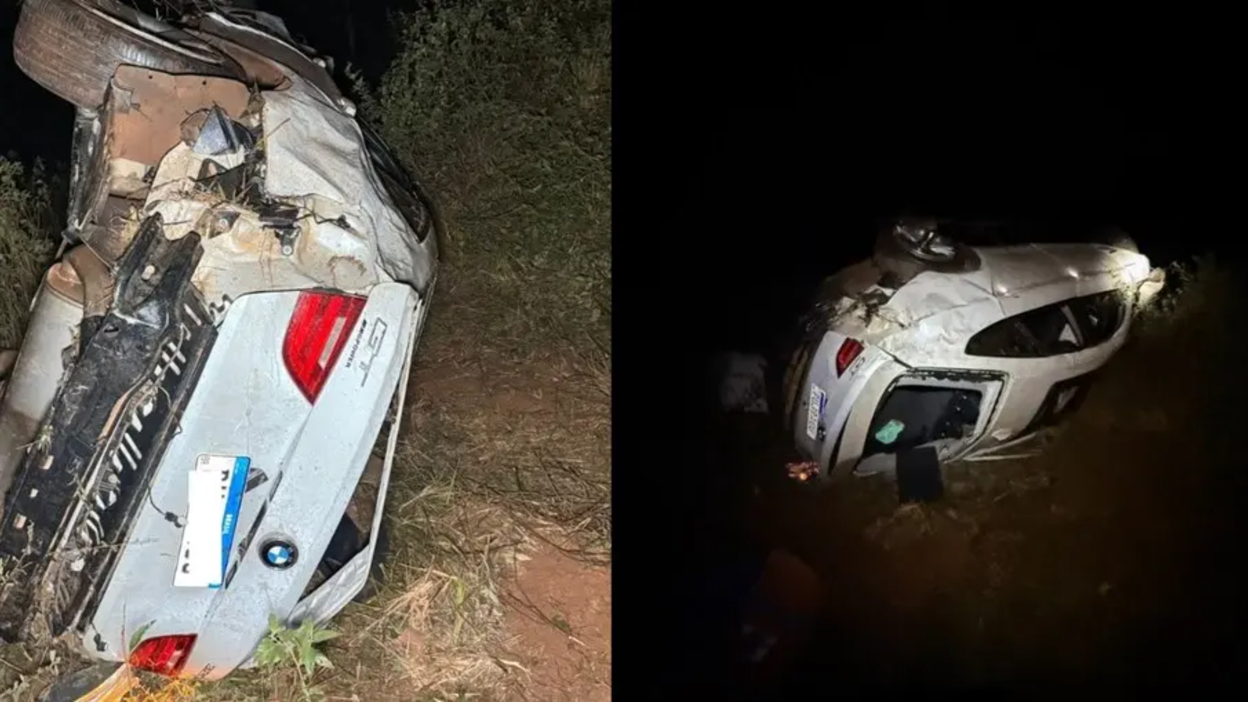 BMW cai em ribanceira de 100 metros e acidente deixa cinco mortos em Minas Gerais