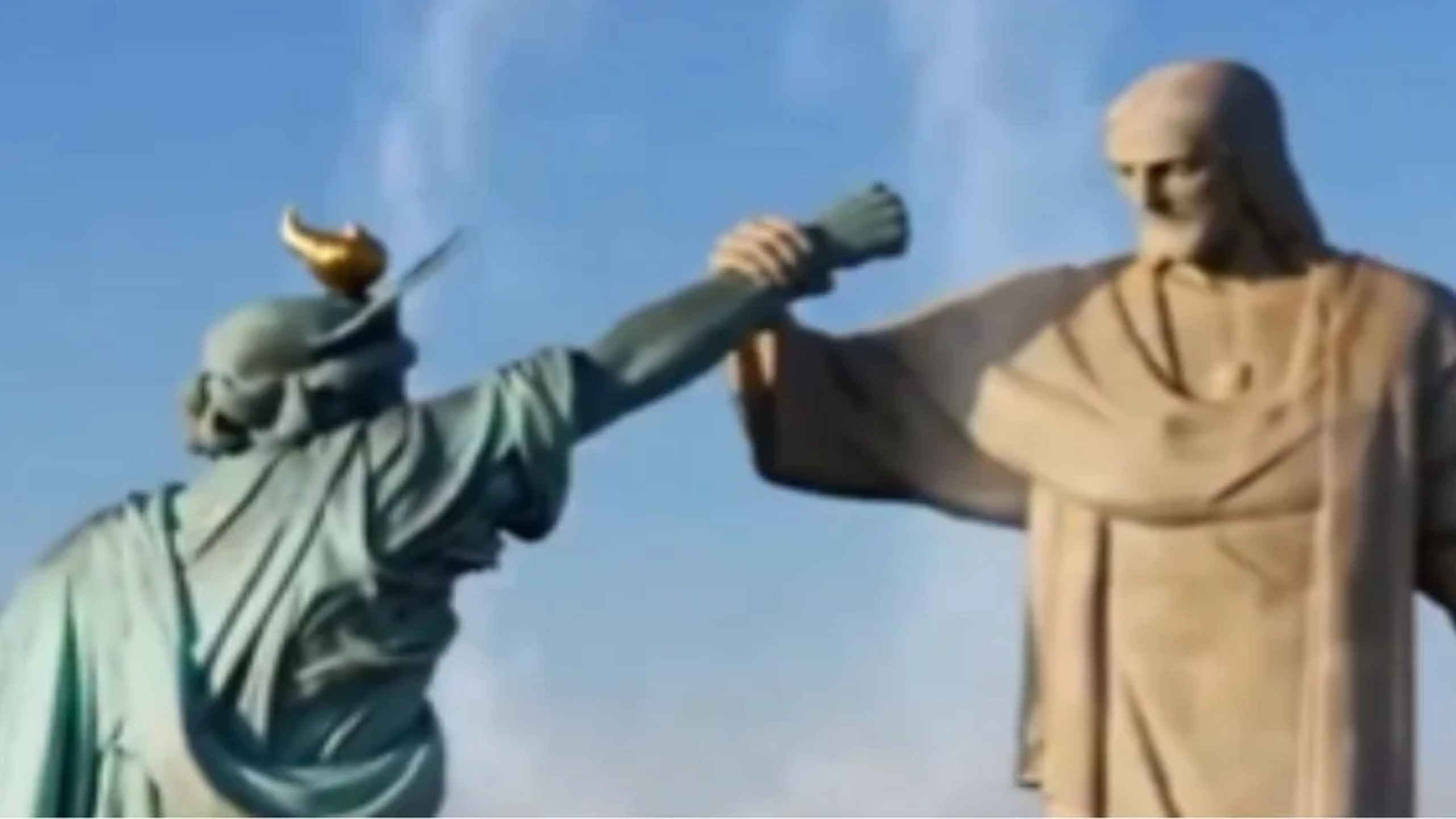 Vídeo: Cristo Redentor derrota Estátua da Liberdade em vídeo iraniano após ameaça tarifária dos EUA ao Brasil