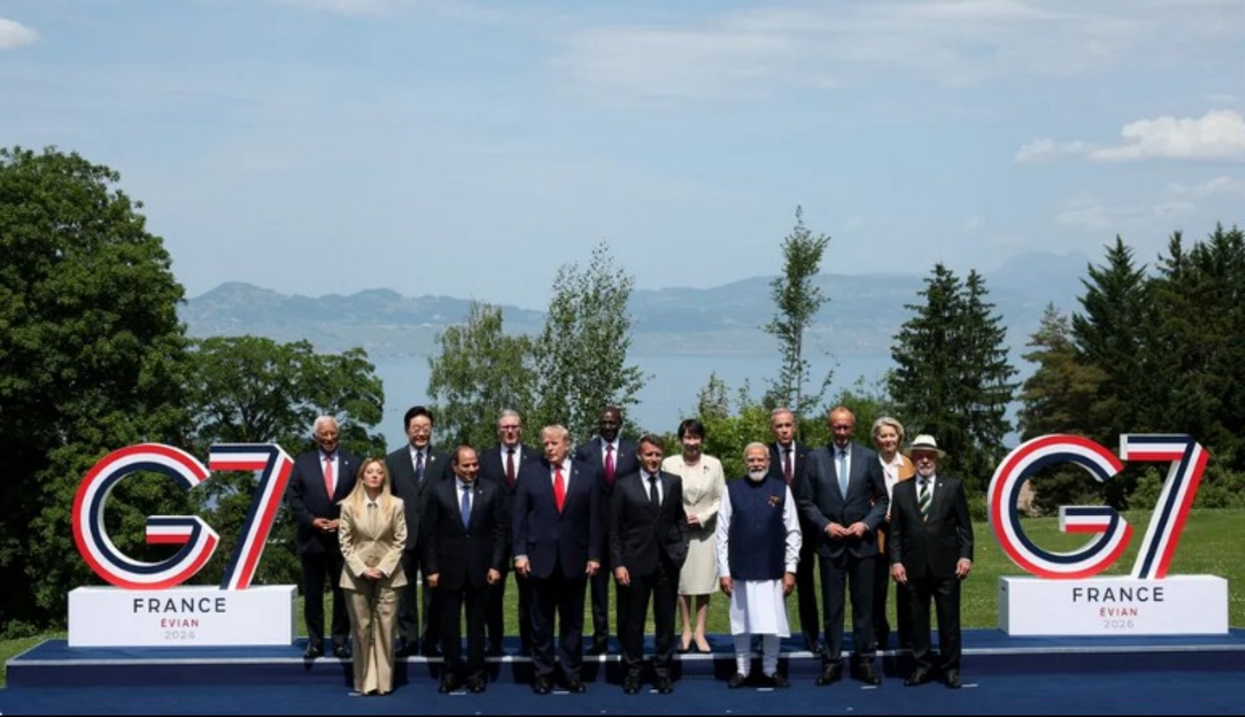 Lula e Trump aparecem juntos na foto oficial do G7 em meio à tensão entre Brasil e EUA
