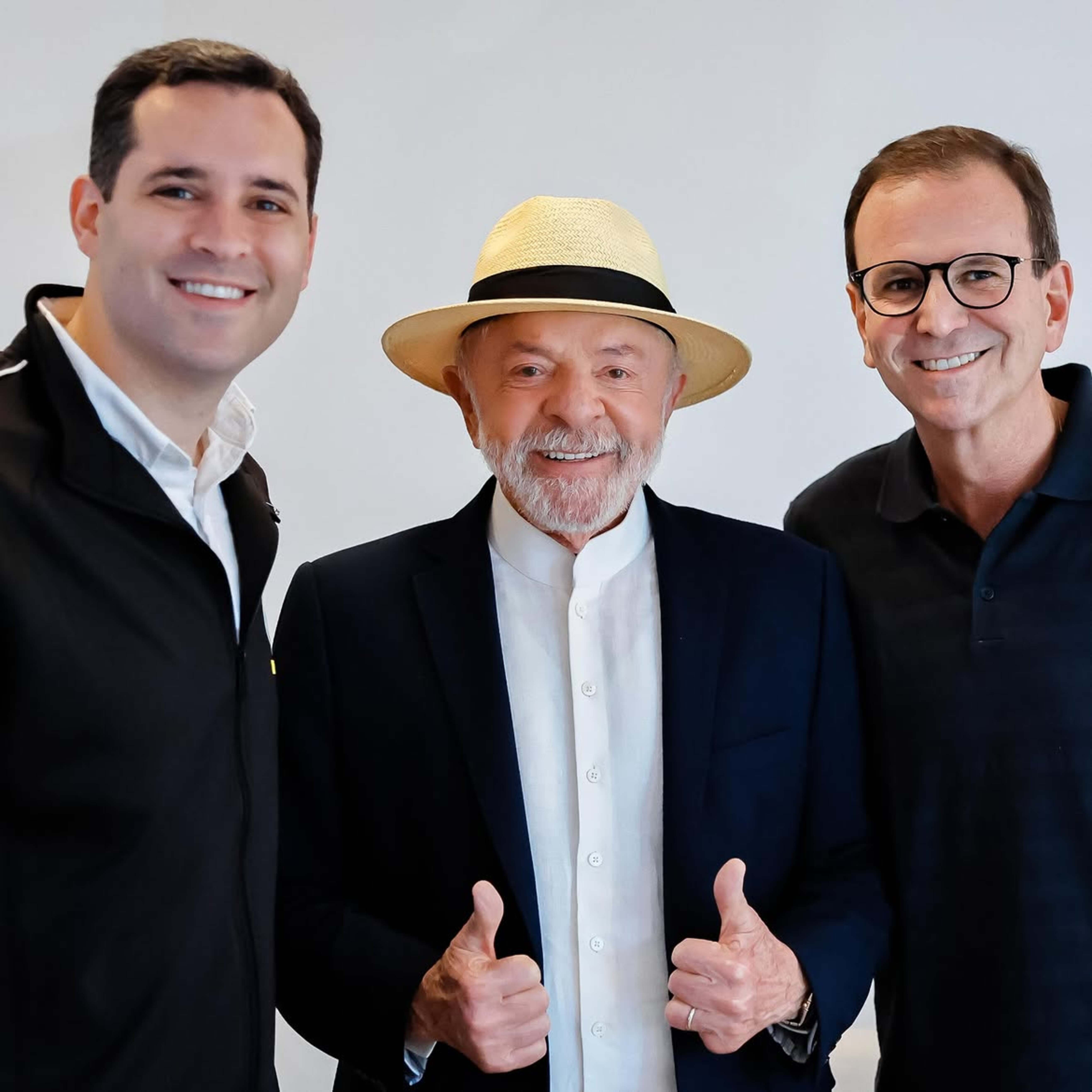 Lula é recebido por Paes e Eduardo Cavaliere em agenda no Rio