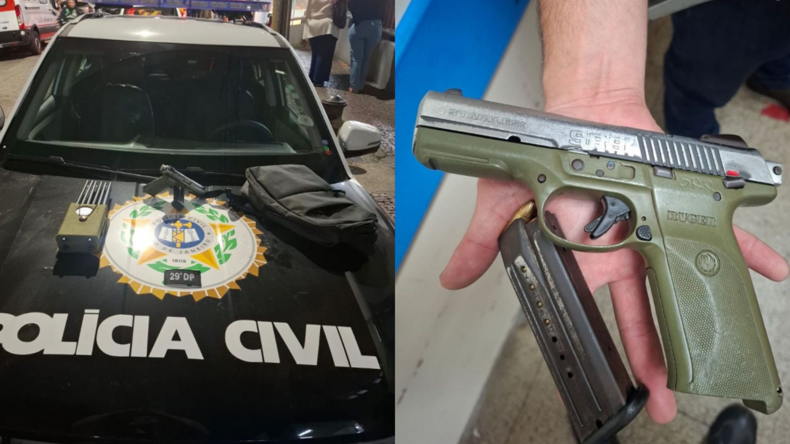 Polícia Civil troca tiros, impede roubo e prende suspeito em Madureira