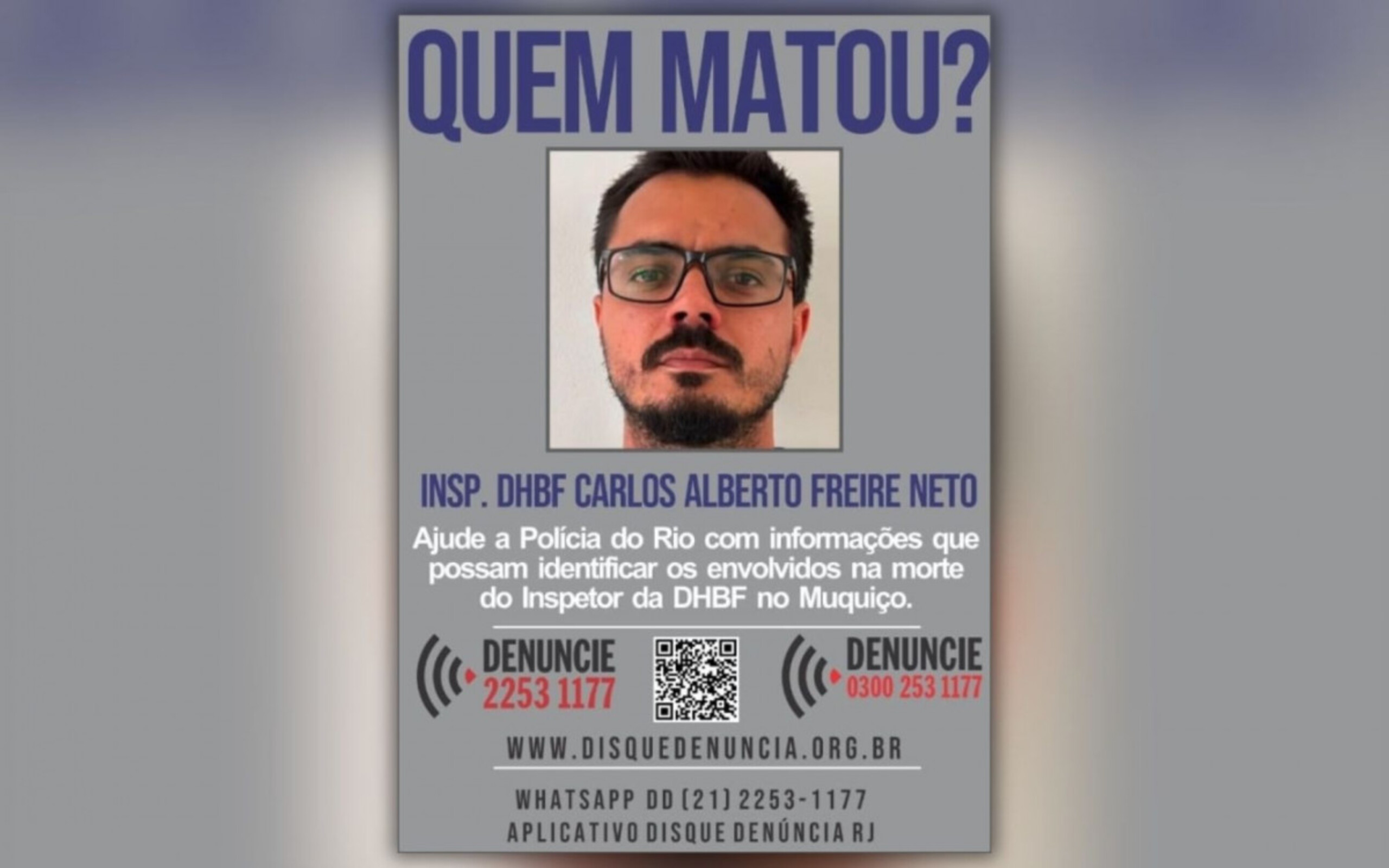 Disque Denúncia pede ajuda para achar assassinos de policial civil