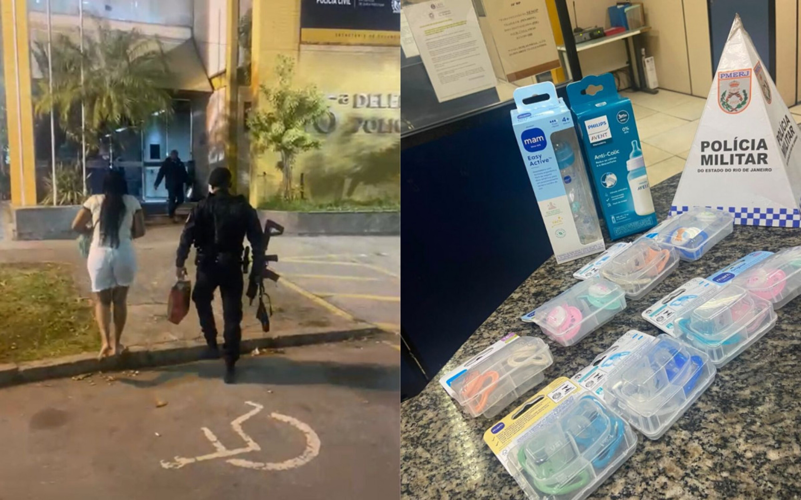 Mulher é presa por furtar 16 chupetas e mamadeiras em shopping