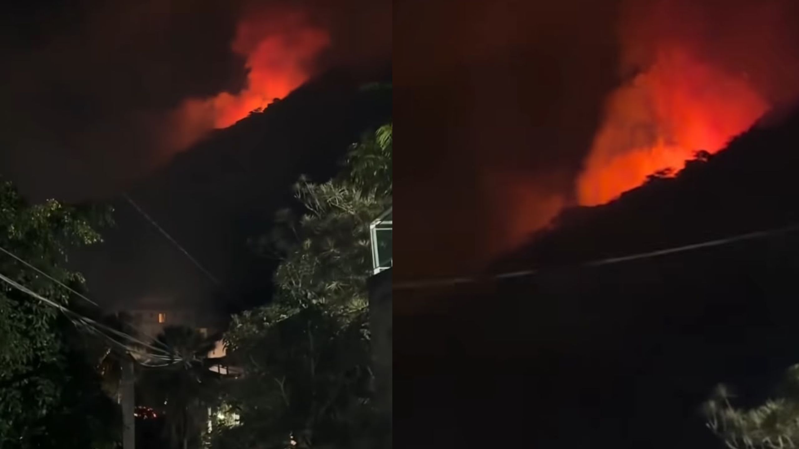 Incêndio no Costão de Itacoatiara mobiliza bombeiros por mais de 10 horas; vídeo